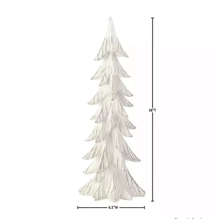 Gold and White Weathered Christmas Tree