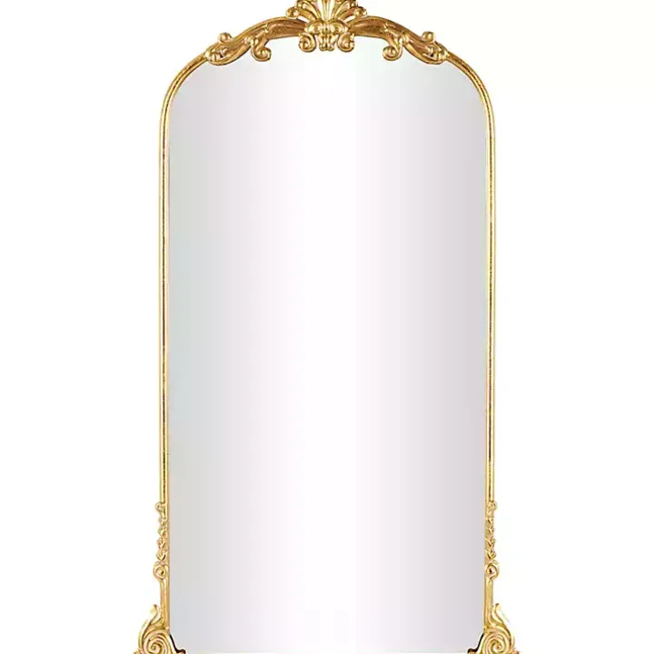 Gold Arched Baroque Mirror