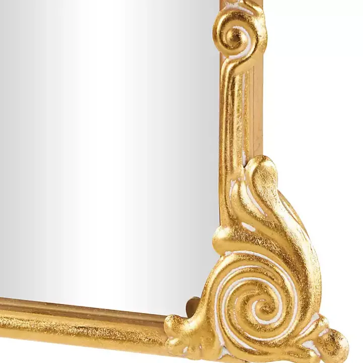 Gold Arched Baroque Mirror