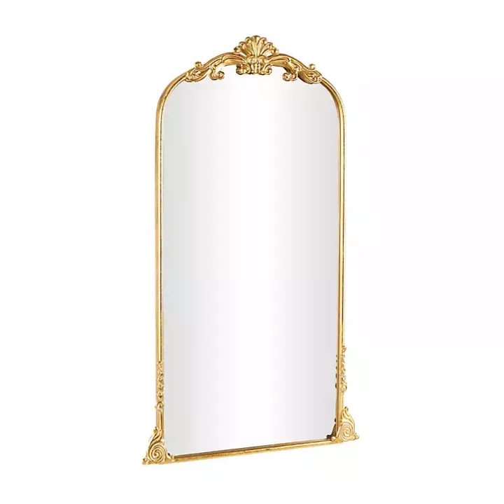 Gold Arched Baroque Mirror