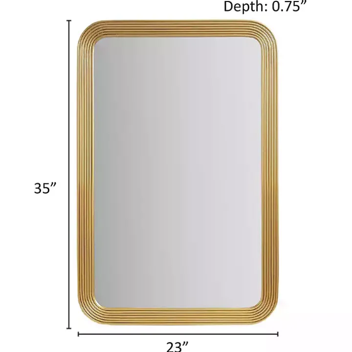 Gold Aurelia Fluted Wall Mirror