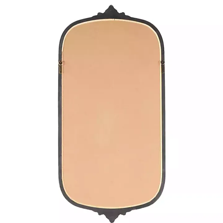 Gold Beaded Scroll Frame Wall Mirror