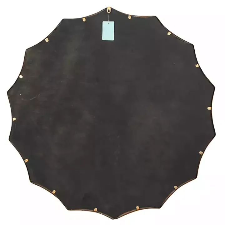Gold Curved Sunburst Wall Mirror