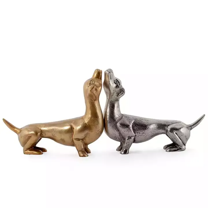 Gold Dachshund Figurine