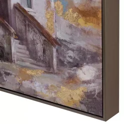 Gold Foil Steeple Framed Canvas Art Print