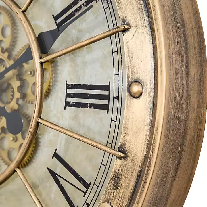 Gold Gilded Frame Round Wall Clock