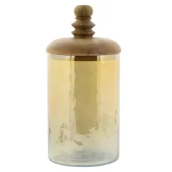 Gold Glass Jars, Set of 2