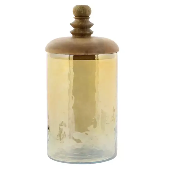 Gold Glass Jars, Set of 2