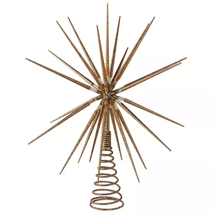 Gold Glitter Starburst Tree Topper
