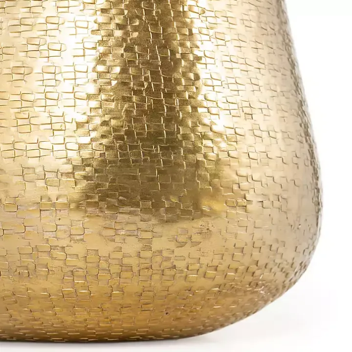 Gold Hammered Metal Retta Planter