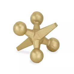 Gold Iron Jack Sculpture, 4 in.