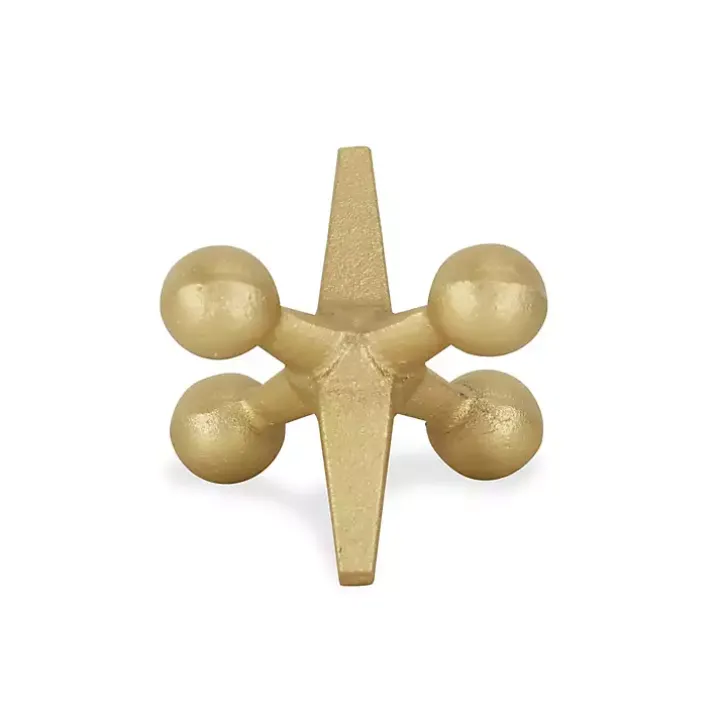 Gold Iron Jack Sculpture, 4 in.