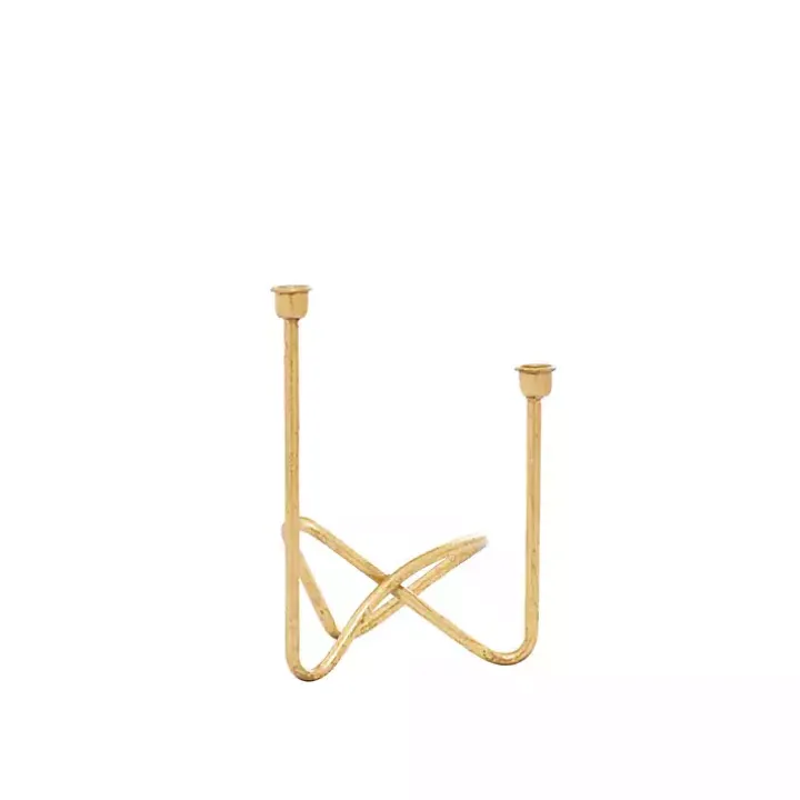 Gold Iron Taper Candle Holder