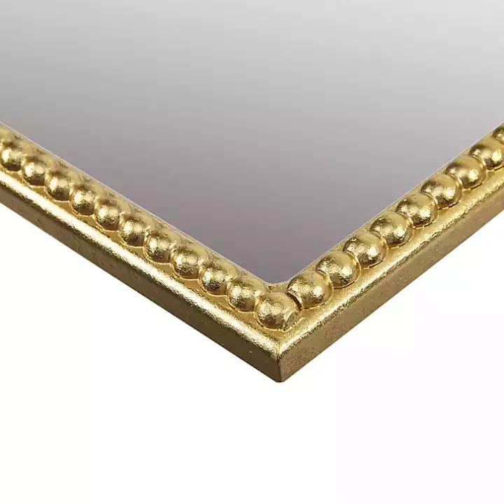 Gold Lilbeth Baroque Beaded Wall Mirror