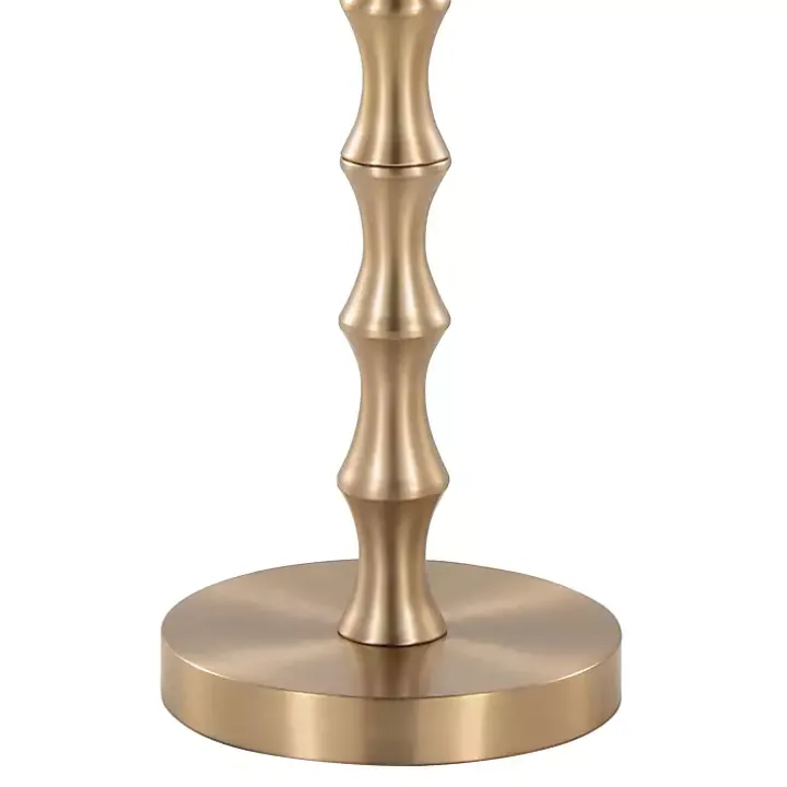Gold Metal Bamboo Accent Table