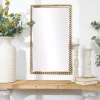 Gold Metal Beaded Frame Wall Mirror