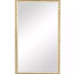 Gold Metal Beaded Frame Wall Mirror