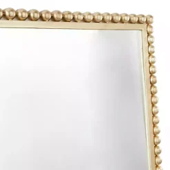 Gold Metal Beaded Frame Wall Mirror