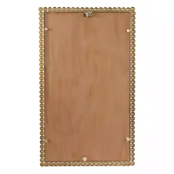 Gold Metal Beaded Frame Wall Mirror
