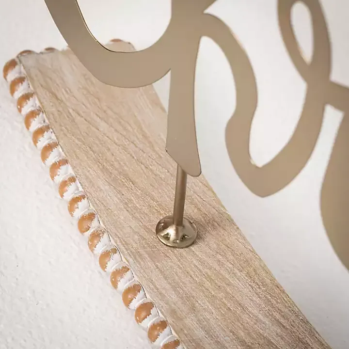 Gold Metal Christmas Tabletop Sign