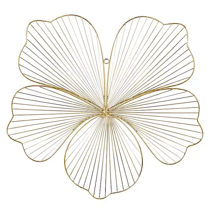 Gold Metal Frame Floral Wall Plaques, Set of 3
