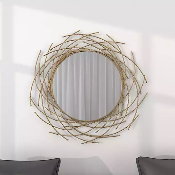 Gold Metal Glam Layered Mirror