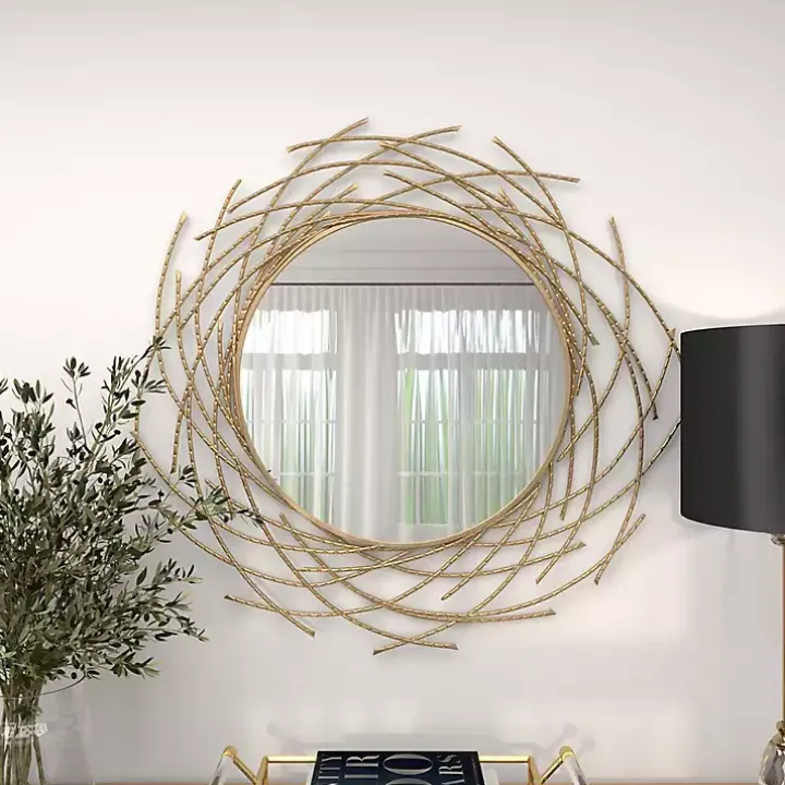 Gold Metal Glam Layered Mirror