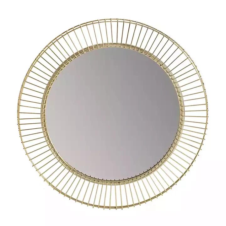 Gold Metal Sunbeam Wall Mirror
