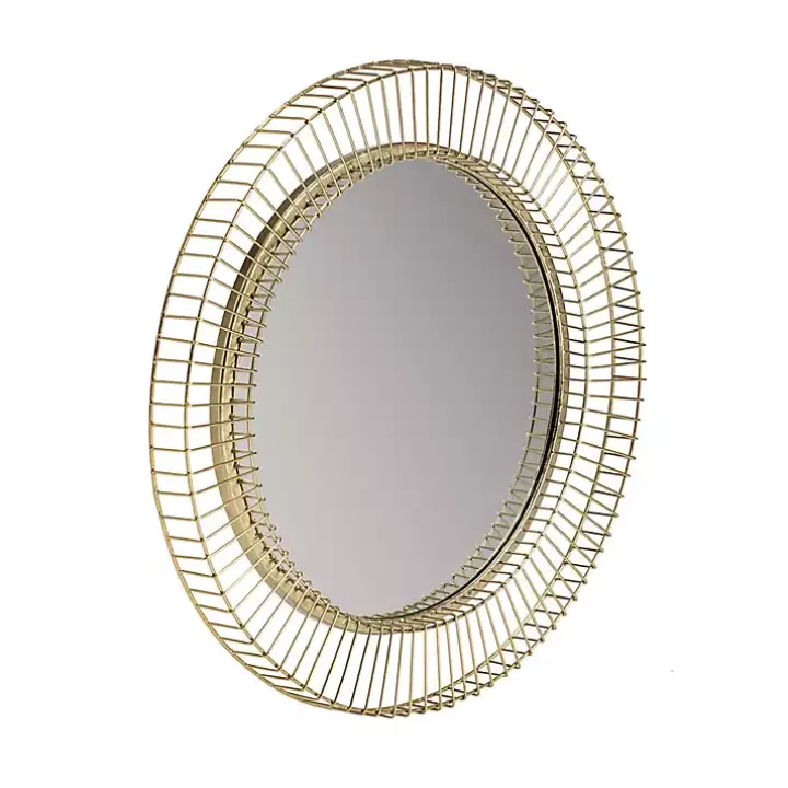 Gold Metal Sunbeam Wall Mirror