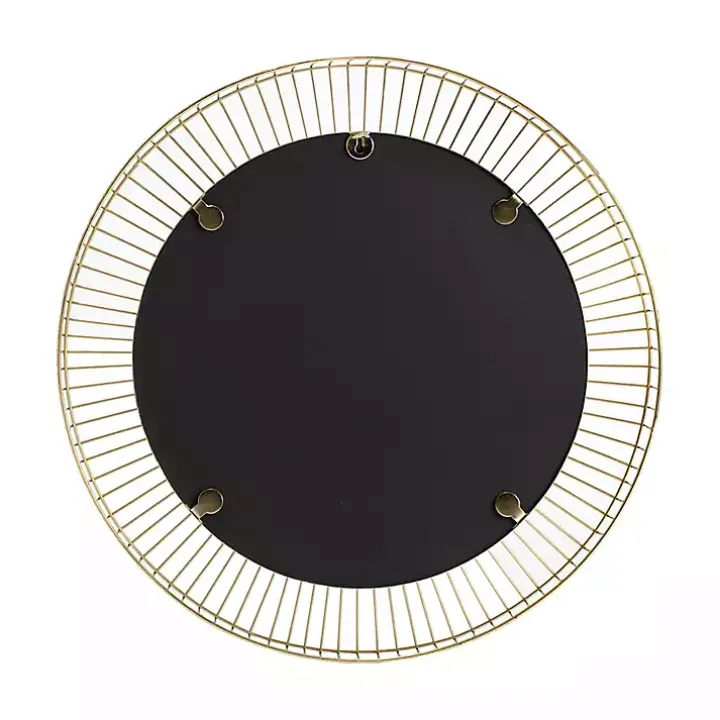 Gold Metal Sunbeam Wall Mirror