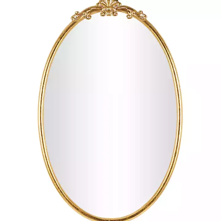 Gold Oval Baroque Wall Mirror