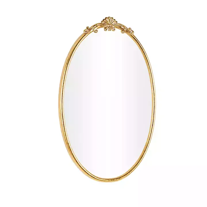 Gold Oval Baroque Wall Mirror