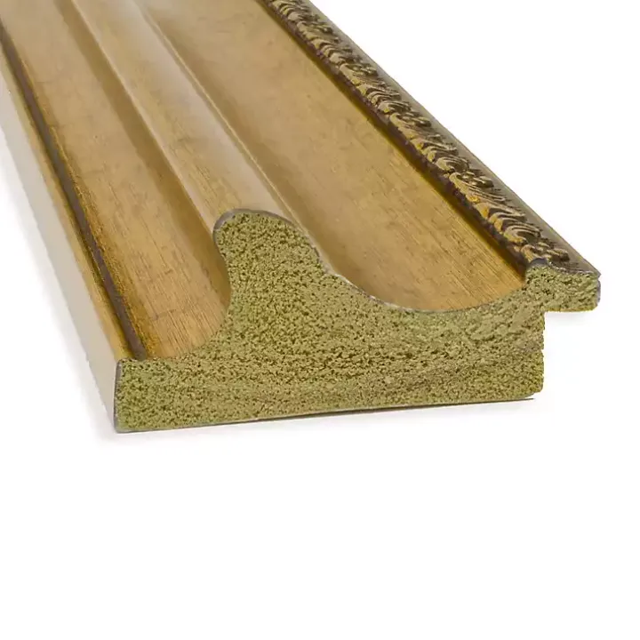 Gold Patina Scalloped Frame Beveled Mirror