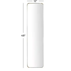 Gold Rectangle Beveled Wall Mirror