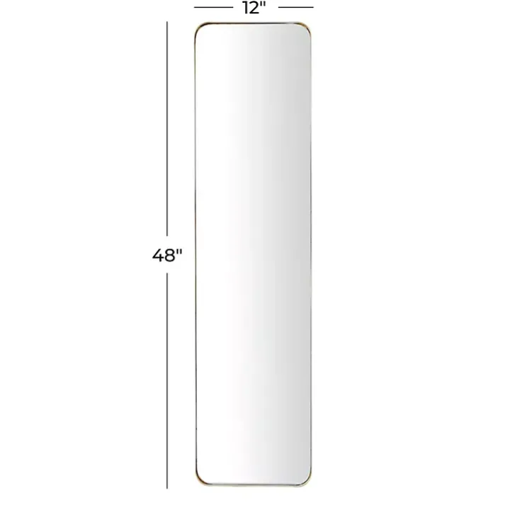 Gold Rectangle Beveled Wall Mirror