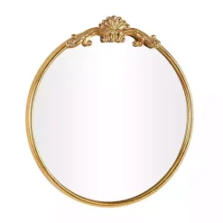 Gold Round Baroque Wall Mirror