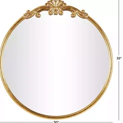 Gold Round Baroque Wall Mirror