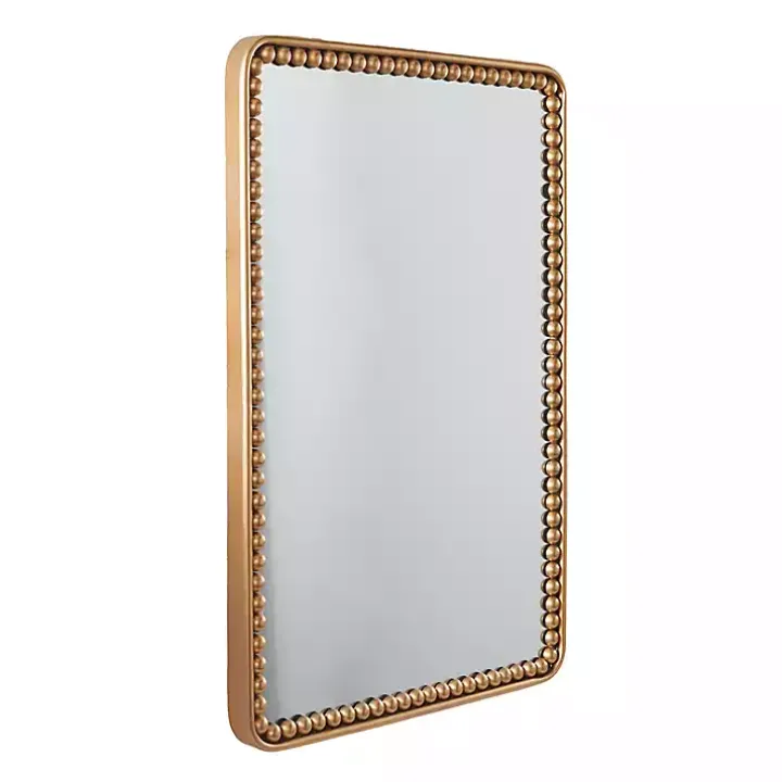 Gold Rounded Rectangle Wall Mirror