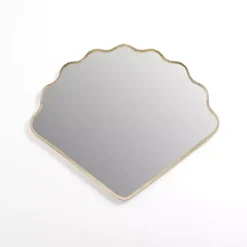 Gold Scalloped Seashell Wall Mirror