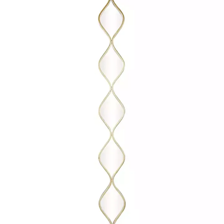 Gold Slim Stacked Raindrop Wall Mirror