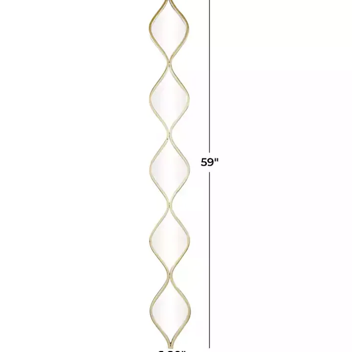 Gold Slim Stacked Raindrop Wall Mirror
