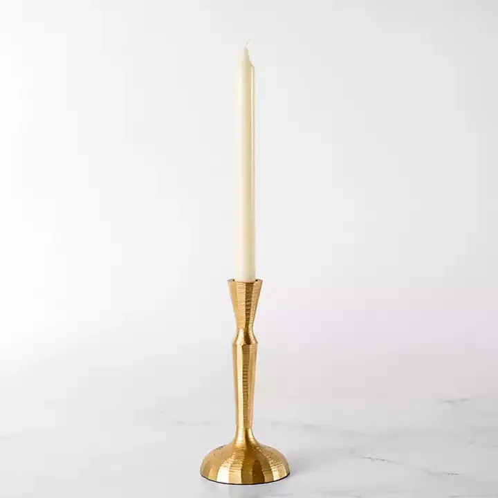 Gold Slim Taper Candle Holder, 8 in.