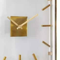 Gold Square Minimalist Wall Clock