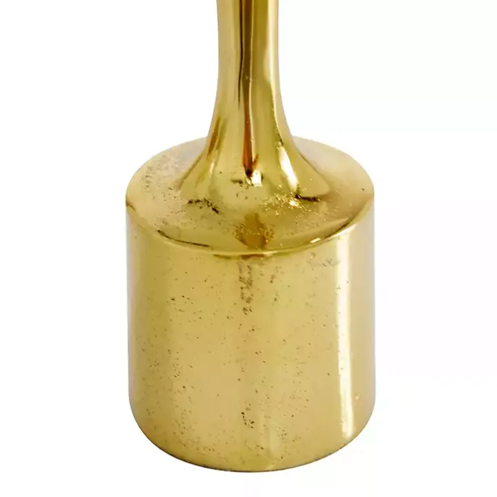 Gold Taper Candle Holders, Set of 3