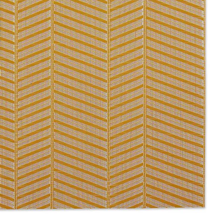 Gold Textured Twill Weave Placemats, Set of 6