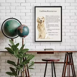 Golden Retriever Boxer Facts Framed Wall Plaque