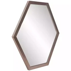 Graphite Hexagon Wall Mirror