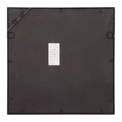 Graphite Metal Geometric Square Wall Mirror