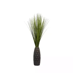 Grass Arrangement in Gunmetal Honeycomb Pot