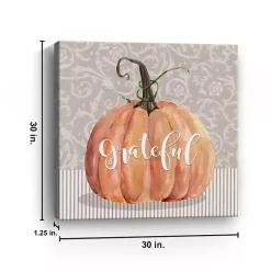 Grateful Pumpkin Canvas Art Print, 30x30